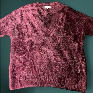 Fun Fluffy Eyelash Sweater in Burgundy ❤️🤎💜